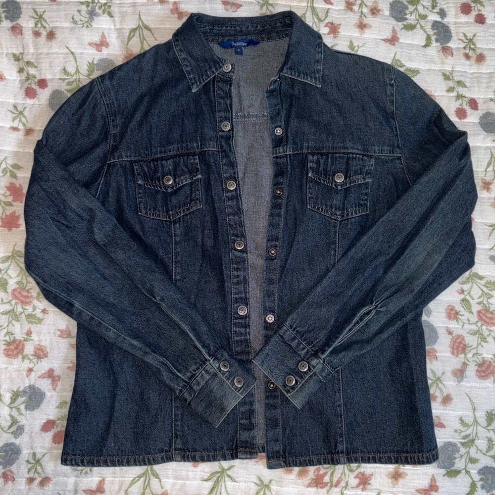 Dark Blue Denim blouse